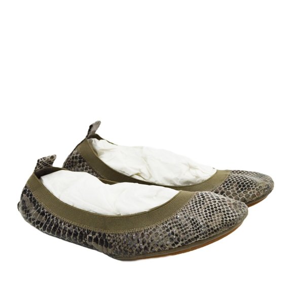Yosi Samra Foldable Leather Ballet Flats #205-72 - Picture 1 of 5